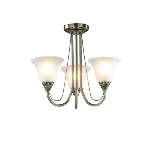 dar lighting Där Lighting Group, Dar BOS03 Boston 3 Light Semi-flush Ceiling Light - dar lighting Där Lighting Group, Dar BOS03 Boston 3 Light Semi-flush Ceiling Light