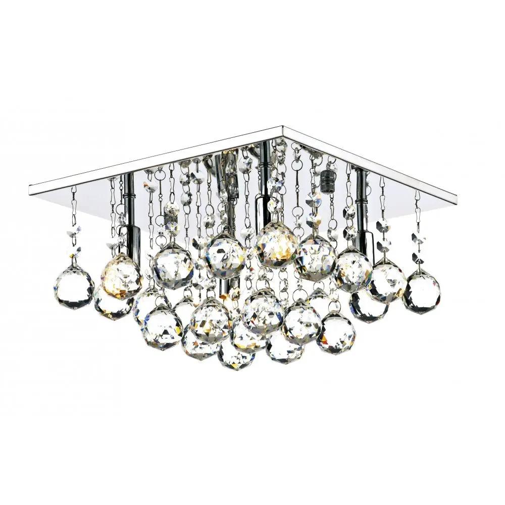 dar lighting Där Lighting Group, Dar ABA5250 Abacus Square Flush Polished Chrome - dar lighting Där Lighting Group, Dar ABA5250 Abacus Square Flush Polished Chrome