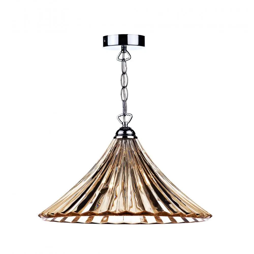 dar lighting Där Lighting Group, Dar ARD866 Ardeche Pendant Light Amber Glass - dar lighting Där Lighting Group, Dar ARD866 Ardeche Pendant Light Amber Glass