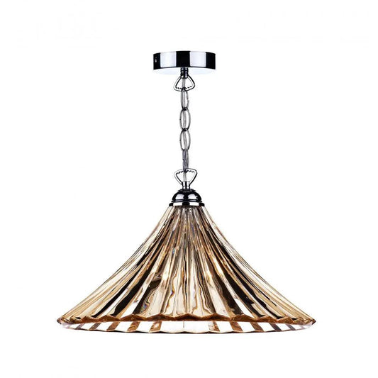 dar lighting Där Lighting Group, Dar ARD866 Ardeche Pendant Light Amber Glass - dar lighting Där Lighting Group, Dar ARD866 Ardeche Pendant Light Amber Glass