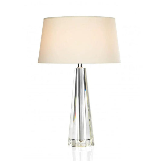 dar lighting Där Lighting Group, Dar CYP4208 Cyprus Table Lamp Tapered Crystal With Shade - dar lighting Där Lighting Group, Dar CYP4208 Cyprus Table Lamp Tapered Crystal With Shade