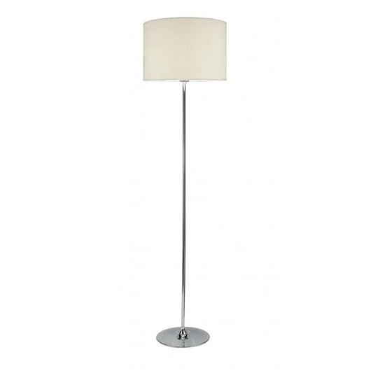 dar lighting Där Lighting Group, Dar DEL4950 Delta Floor Standard Lamp Polished Chrome Complete With Shade - dar lighting Där Lighting Group, Dar DEL4950 Delta Floor Standard Lamp Polished Chrome Complete With Shade