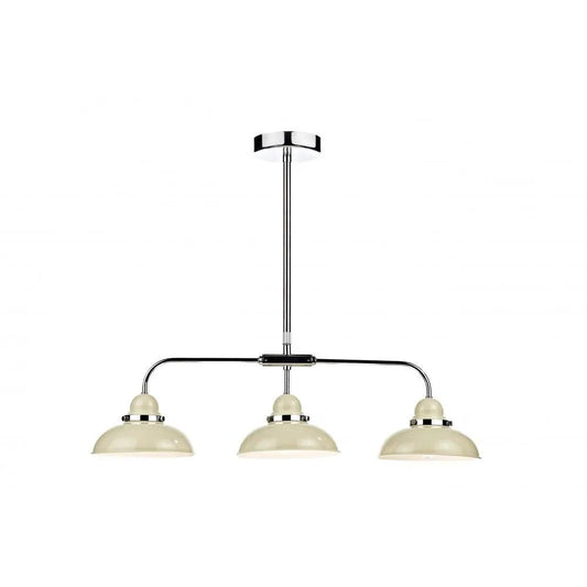dar lighting Där Lighting Group, Dar DYN0333 Dynamo 3 Light Bar Pendant Cream (S) - dar lighting Där Lighting Group, Dar DYN0333 Dynamo 3 Light Bar Pendant Cream (S)
