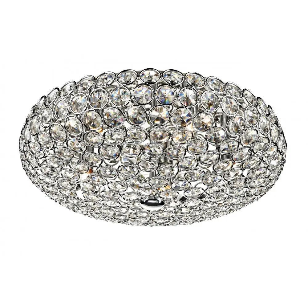dar lighting Där Lighting Group, Dar FRO5450 Frost 5 Lamp Flush Ceiling Light Polished Chrome - dar lighting Där Lighting Group, Dar FRO5450 Frost 5 Lamp Flush Ceiling Light Polished Chrome