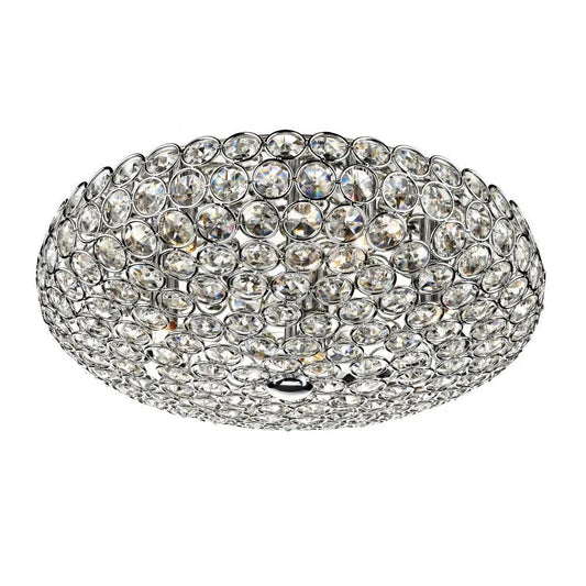 dar lighting Där Lighting Group, Dar FRO5450 Frost 5 Lamp Flush Ceiling Light Polished Chrome - dar lighting Där Lighting Group, Dar FRO5450 Frost 5 Lamp Flush Ceiling Light Polished Chrome