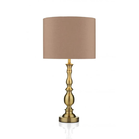 dar lighting Där Lighting Group, Dar MAD4275 Madrid Ball Table Light Antique Brass With Shade - dar lighting Där Lighting Group, Dar MAD4275 Madrid Ball Table Light Antique Brass With Shade