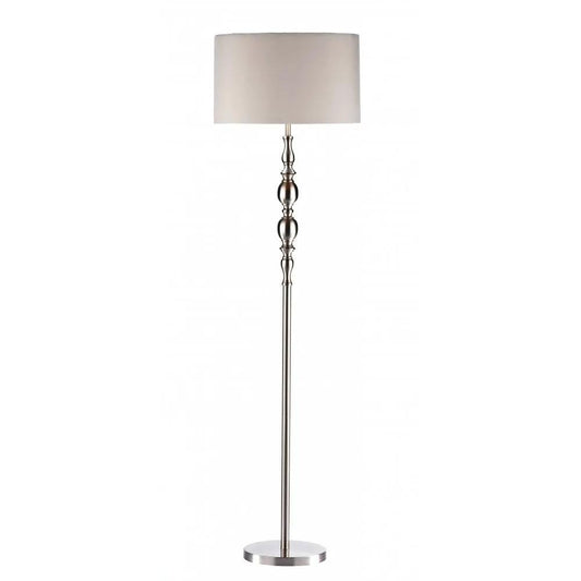 dar lighting Där Lighting Group, Dar MAD4946 Madrid Ball Floor Lamp Sat Chrome With Shade - dar lighting Där Lighting Group, Dar MAD4946 Madrid Ball Floor Lamp Sat Chrome With Shade