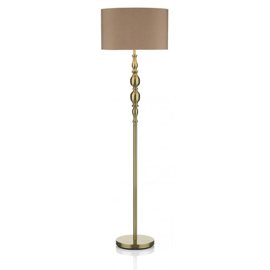 dar lighting Där Lighting Group, Dar MAD4975 Madrid Ball Floor Lamp Antique Brass With Shade - dar lighting Där Lighting Group, Dar MAD4975 Madrid Ball Floor Lamp Antique Brass With Shade