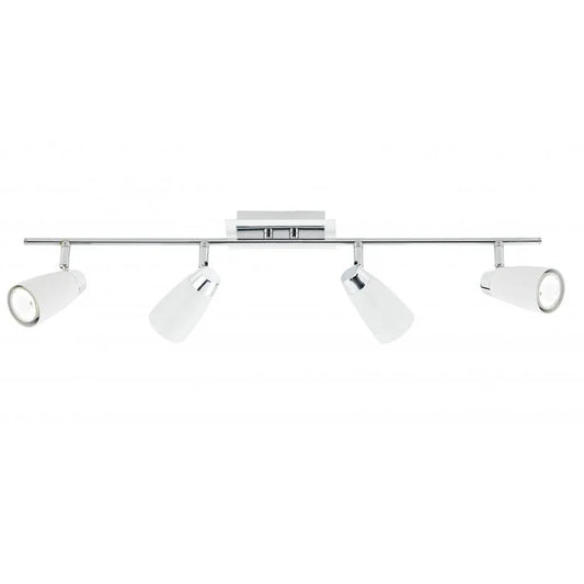 dar lighting Där Lighting Group, Dar LOF842 Loft 4 Lamp Bar Light White - dar lighting Där Lighting Group, Dar LOF842 Loft 4 Lamp Bar Light White