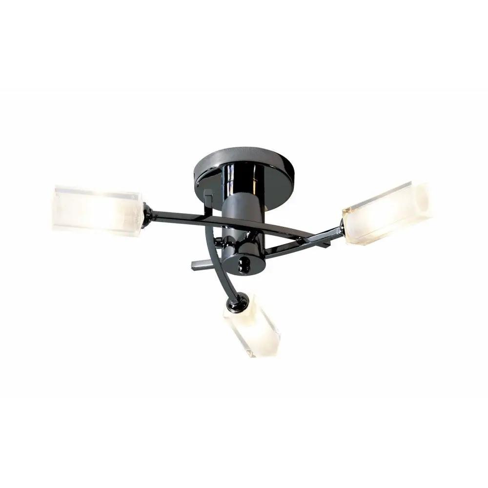 dar lighting Där Lighting Group, Dar MOR0367 Morgan 3 Light Semi Flush Black Chrome - dar lighting Där Lighting Group, Dar MOR0367 Morgan 3 Light Semi Flush Black Chrome