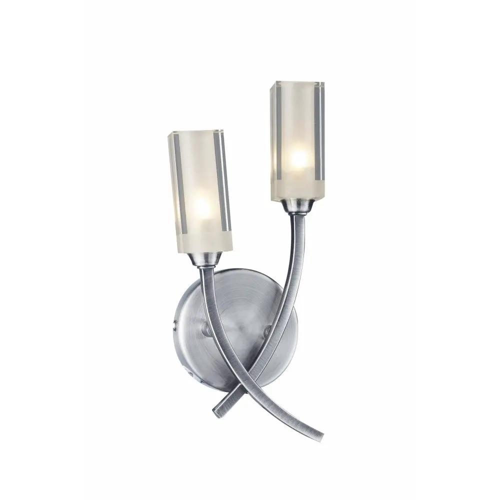 dar lighting Där Lighting Group, Dar MOR0946 Morgan Double Wall Bracket Sat Chrome - dar lighting Där Lighting Group, Dar MOR0946 Morgan Double Wall Bracket Sat Chrome