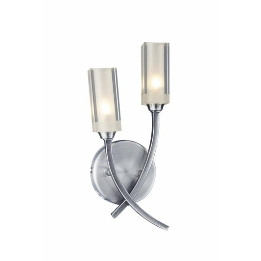 dar lighting Där Lighting Group, Dar MOR0946 Morgan Double Wall Bracket Sat Chrome - dar lighting Där Lighting Group, Dar MOR0946 Morgan Double Wall Bracket Sat Chrome