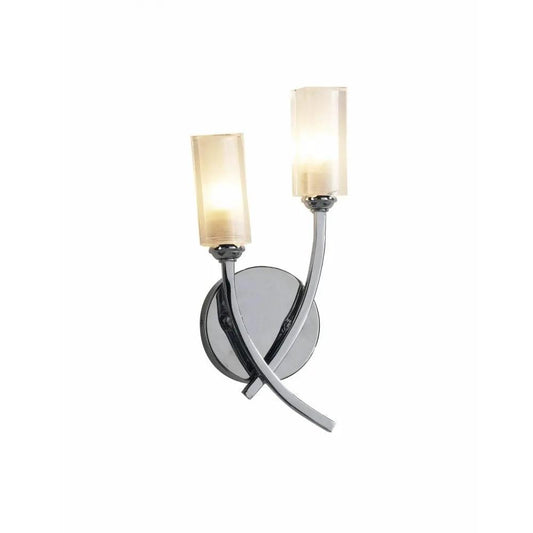 dar lighting Där Lighting Group, Dar MOR0950 Morgan Double Wall Bracket Polished Chrome - dar lighting Där Lighting Group, Dar MOR0950 Morgan Double Wall Bracket Polished Chrome