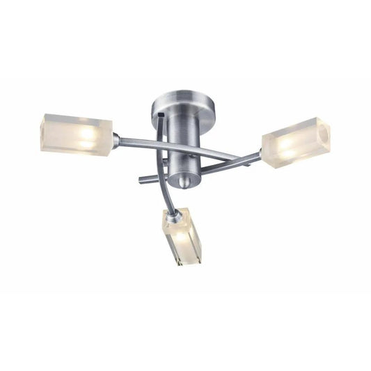 dar lighting Där Lighting Group, Dar MOR0346 Morgan 3 Light Semi Flush Sat Chrome - dar lighting Där Lighting Group, Dar MOR0346 Morgan 3 Light Semi Flush Sat Chrome