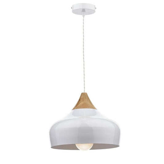 dar lighting Där Lighting Group, Dar GAU0102 Gaucho 1 Light Pendant White - dar lighting Där Lighting Group, Dar GAU0102 Gaucho 1 Light Pendant White