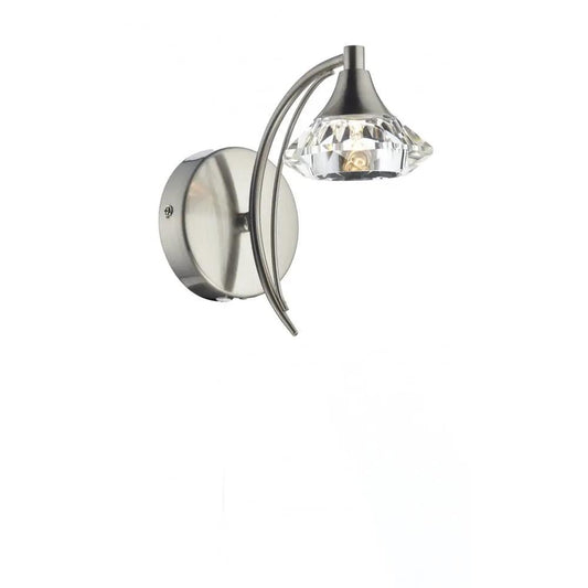 dar lighting Där Lighting Group, Dar LUT0746 Luther Wall Bracket Satin Chrome - dar lighting Där Lighting Group, Dar LUT0746 Luther Wall Bracket Satin Chrome