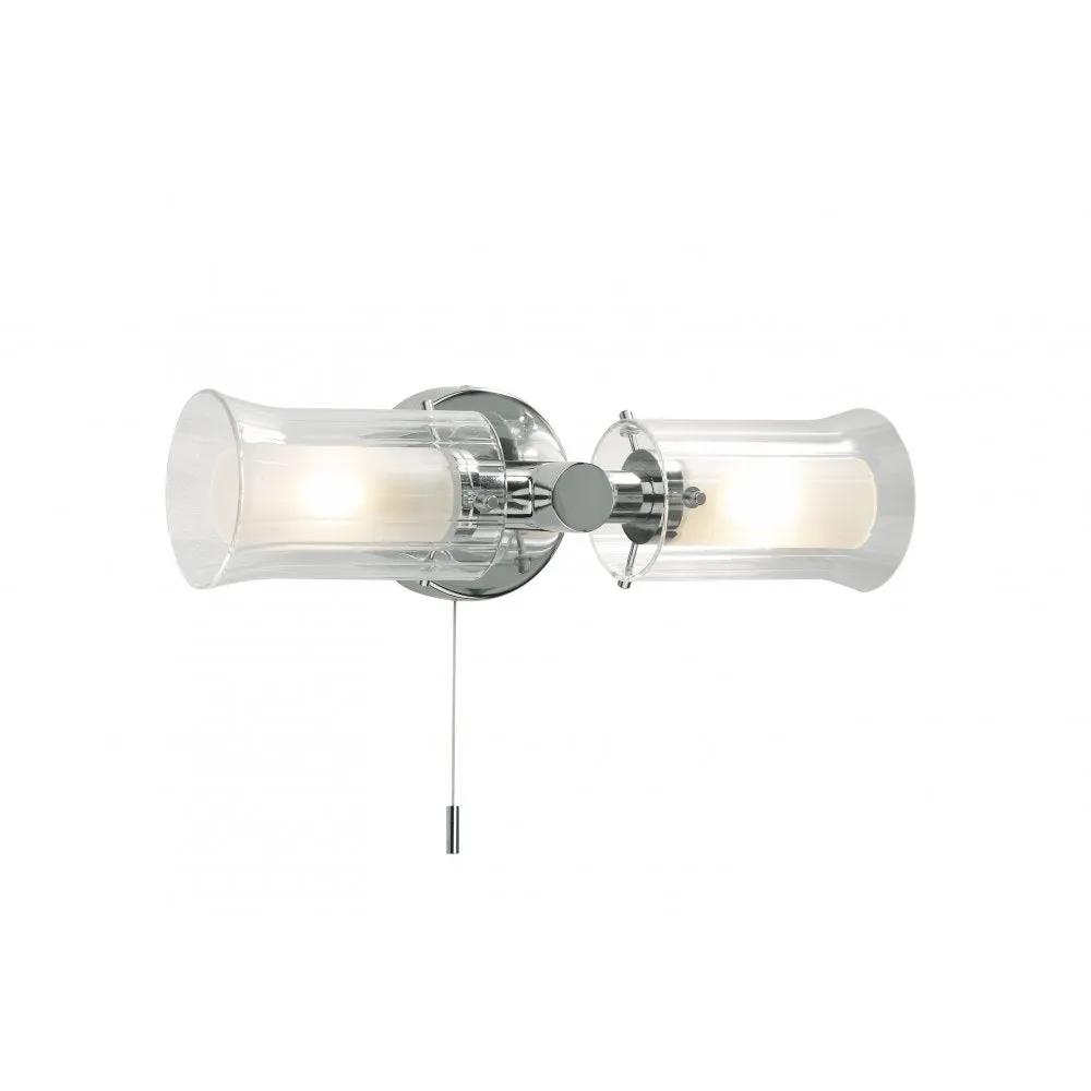 dar lighting Där Lighting Group Dar ELB0950 Elba Bathroom Double Wall Light - dar lighting Där Lighting Group Dar ELB0950 Elba Bathroom Double Wall Light