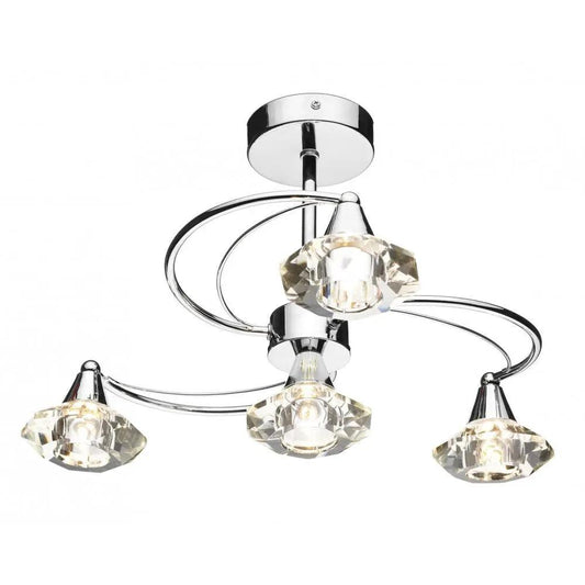 dar lighting Där Lighting Group Dar LUT0450 Luther 4 Light Ceiling Light - dar lighting Där Lighting Group Dar LUT0450 Luther 4 Light Ceiling Light