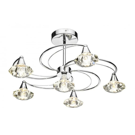 dar lighting Där Lighting Group Dar LUT0650 Luther 6 Light Ceiling Light - dar lighting Där Lighting Group Dar LUT0650 Luther 6 Light Ceiling Light