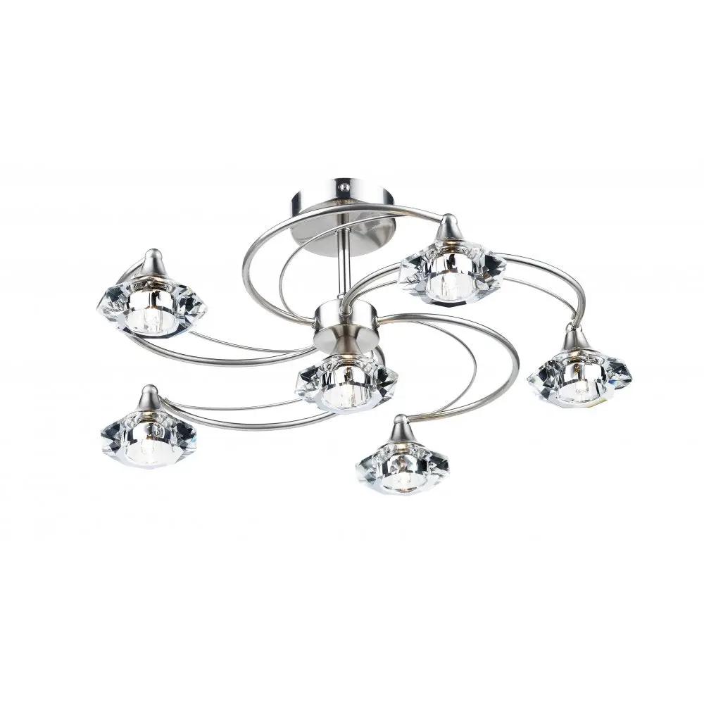 dar lighting Där Lighting Group, Dar LUT0646 Luther 6 Light Semi Flush - dar lighting Där Lighting Group, Dar LUT0646 Luther 6 Light Semi Flush