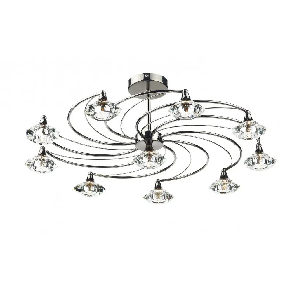 dar lighting Där Lighting Group, Dar LUT2367 Luther 10 Light Semi Flush - dar lighting Där Lighting Group, Dar LUT2367 Luther 10 Light Semi Flush