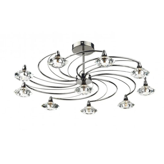 dar lighting Där Lighting Group, Dar LUT2367 Luther 10 Light Semi Flush - dar lighting Där Lighting Group, Dar LUT2367 Luther 10 Light Semi Flush