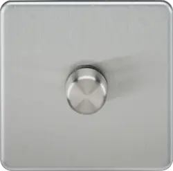 Brushed Chrome ML 1G 2-way 10-200W (5-150W LED) Intelligent dimmer - Brushed Chrome - Electrical Brushed Chrome ML 1G 2-way 10-200W (5-150W LED) Intelligent dimmer - Brushed Chrome Electrical