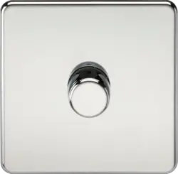 ml Polished chrome 1G 2-way 10-200W (5-150W LED) Intelligent dimmer - Polished Chrome - ml Polished chrome 1G 2-way 10-200W (5-150W LED) Intelligent dimmer - Polished Chrome