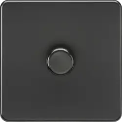 ml matt black 1G 2-way 10-200W (5-150W LED) Intelligent dimmer - Matt Black - ml matt black 1G 2-way 10-200W (5-150W LED) Intelligent dimmer - Matt Black