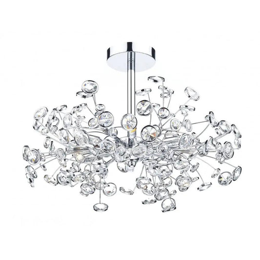 dar lighting Där Lighting Group Dar OBE0650 Oberoi 6 Light Semi Flush Polished Chrome - dar lighting Där Lighting Group Dar OBE0650 Oberoi 6 Light Semi Flush Polished Chrome