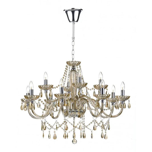dar lighting Där Lighting Group Dar RAP1206 Raphael Chandelier Champagne Crystal - dar lighting Där Lighting Group Dar RAP1206 Raphael Chandelier Champagne Crystal