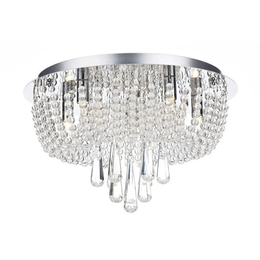 dar lighting Där Lighting Group, Dar SAI5450 Saigon 5 Light Flush Polished Chrome - dar lighting Där Lighting Group, Dar SAI5450 Saigon 5 Light Flush Polished Chrome