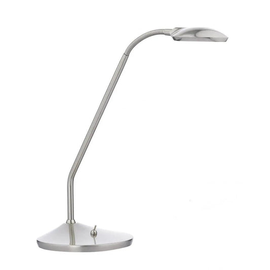 dar lighting Där Lighting Group, Dar WEL4046 Wellington Table Lamp Satin Chrome LED - dar lighting Där Lighting Group, Dar WEL4046 Wellington Table Lamp Satin Chrome LED