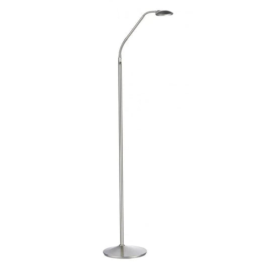 dar lighting Där Lighting Group, Dar WEL4946 Wellington Floor Lamp Satin Chrome LED - dar lighting Där Lighting Group, Dar WEL4946 Wellington Floor Lamp Satin Chrome LED