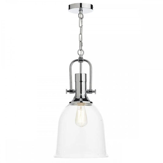 dar lighting Där Lighting Group, Dar NOL0108 Nolan 1 Light Pendant Polished Chrome - dar lighting Där Lighting Group, Dar NOL0108 Nolan 1 Light Pendant Polished Chrome