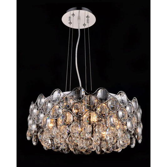 impex Impex Lighting CF412181/08/CH Raina Pendant Crystal Chrome - impex Impex Lighting CF412181/08/CH Raina Pendant Crystal Chrome