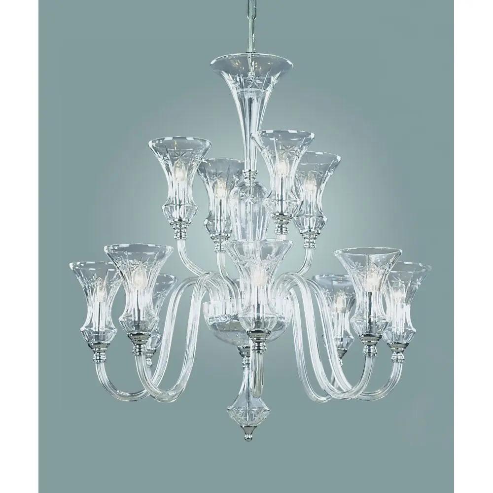 impex Impex Lighting CB05444/12 Stara Lead Crystal Chandelier - impex Impex Lighting CB05444/12 Stara Lead Crystal Chandelier