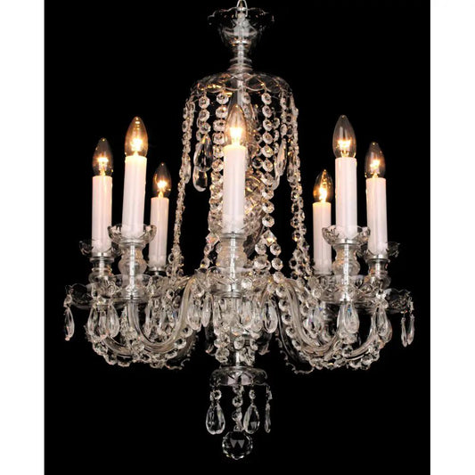 impex Impex Lighting CB128244/08 Karvina Crystal 8lt Chandelier - impex Impex Lighting CB128244/08 Karvina Crystal 8lt Chandelier