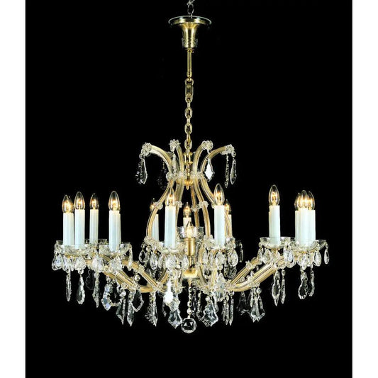 impex Impex Lighting CB145832/17 Karlova Crystal Gold Chandelier - impex Impex Lighting CB145832/17 Karlova Crystal Gold Chandelier