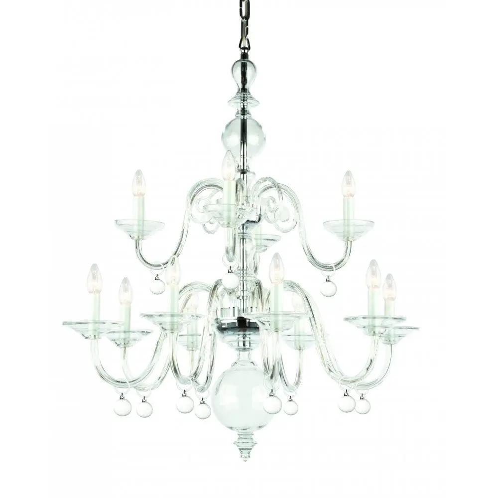 impex Impex Lighting CB301161/8+4/CH Padova Clear Glass Chrome - impex Impex Lighting CB301161/8+4/CH Padova Clear Glass Chrome