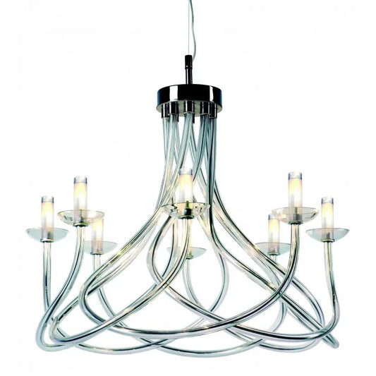 impex Impex Lighting CB301162/08/CH Borosi Pendant Glass Chrome - impex Impex Lighting CB301162/08/CH Borosi Pendant Glass Chrome