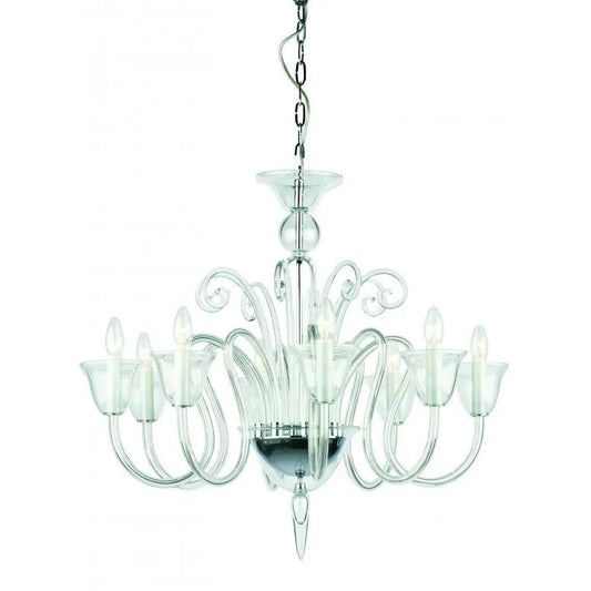 impex Impex Lighting CB301163/08/CH Saskia Curved Clear Glass - impex Impex Lighting CB301163/08/CH Saskia Curved Clear Glass