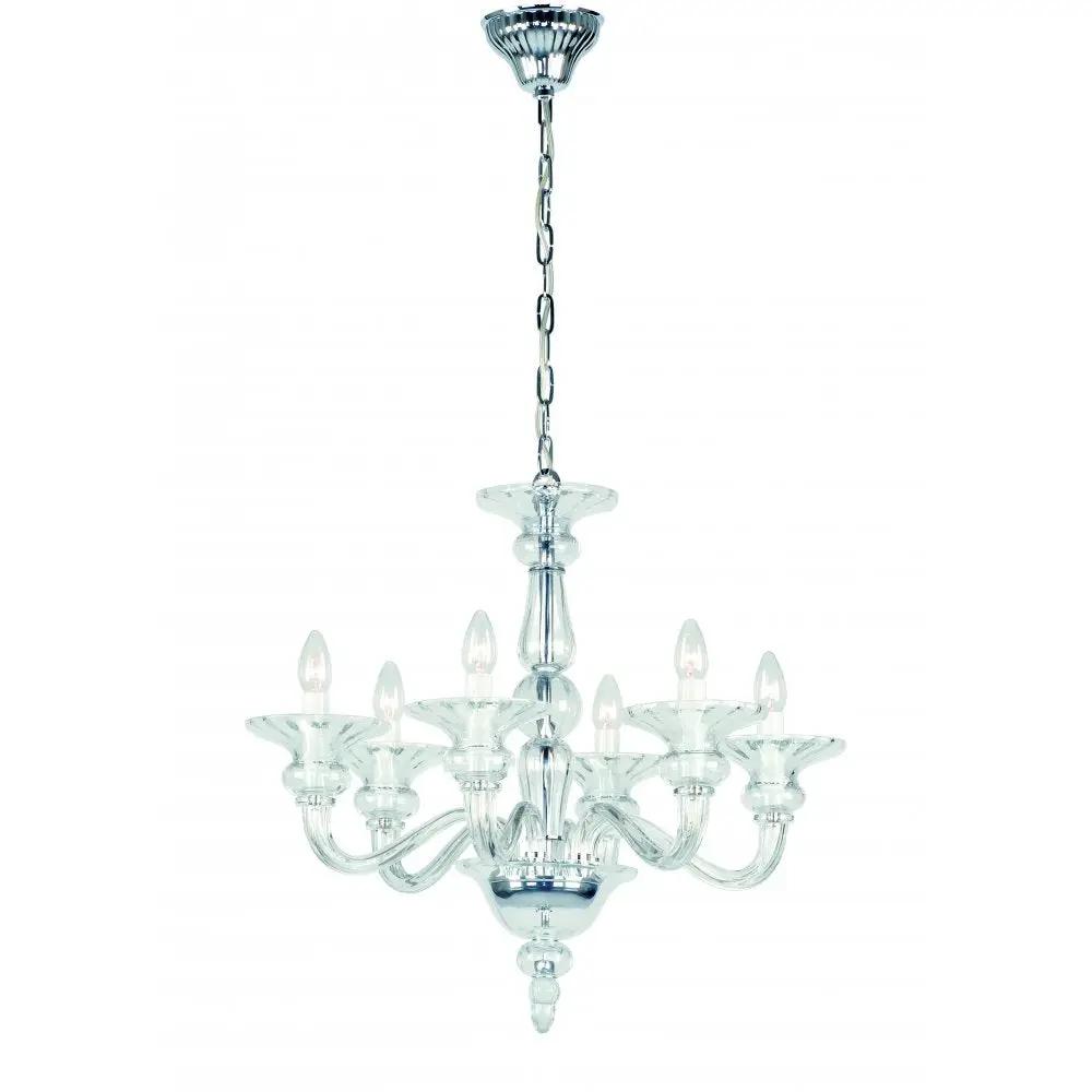 impex Impex Lighting CB301164/06/CH Zagreb Clear Glass Chrome - impex Impex Lighting CB301164/06/CH Zagreb Clear Glass Chrome