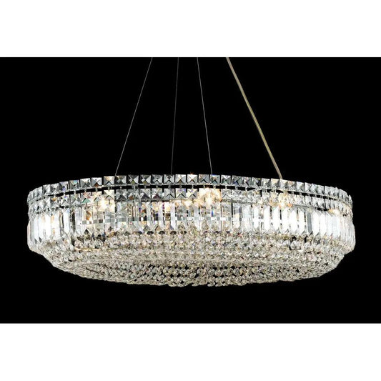 impex Impex Lighting CE09192/12/CH Olovo Lead Crystal Oval Chrome - impex Impex Lighting CE09192/12/CH Olovo Lead Crystal Oval Chrome