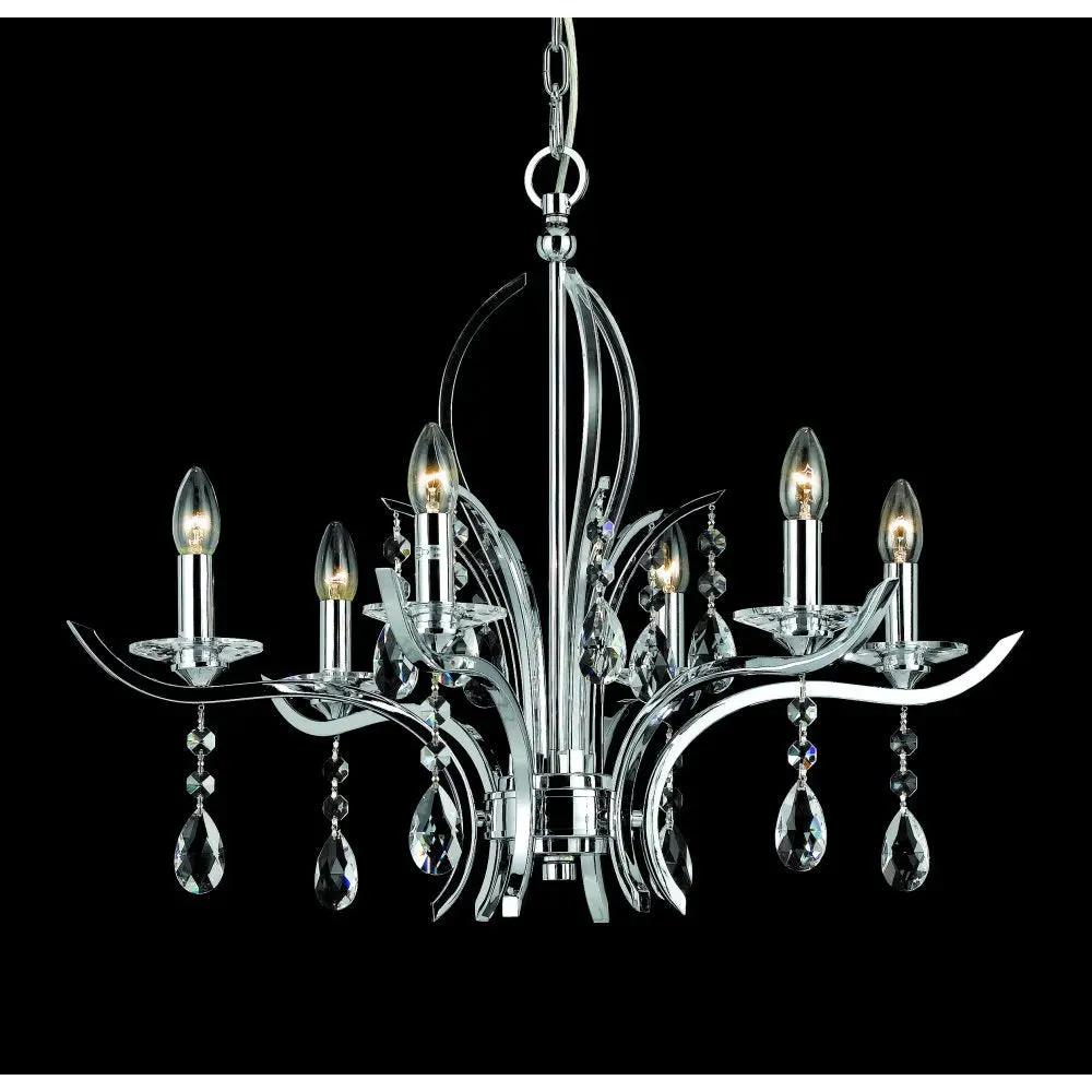 impex Impex Lighting CF911231/06/CH Turin Chrome With Crystal - impex Impex Lighting CF911231/06/CH Turin Chrome With Crystal