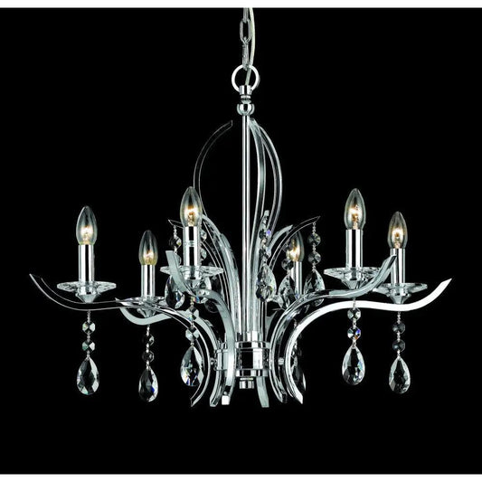 impex Impex Lighting CF911231/06/CH Turin Chrome With Crystal - impex Impex Lighting CF911231/06/CH Turin Chrome With Crystal
