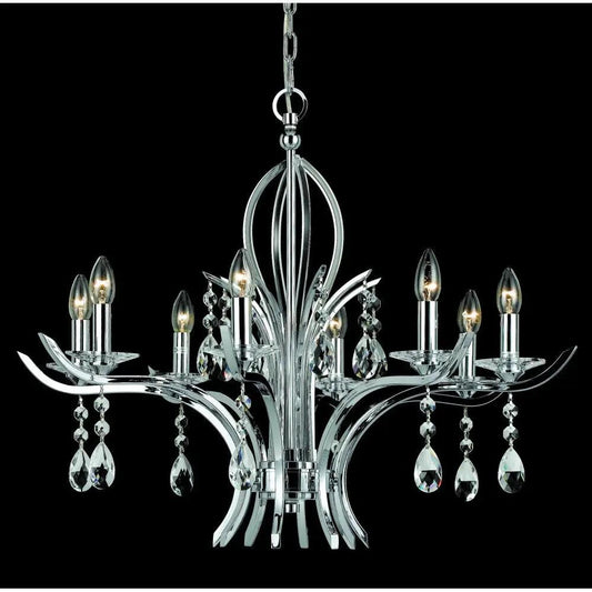 impex Impex Lighting CF911231/08/CH Turin Chrome With Crystal - impex Impex Lighting CF911231/08/CH Turin Chrome With Crystal