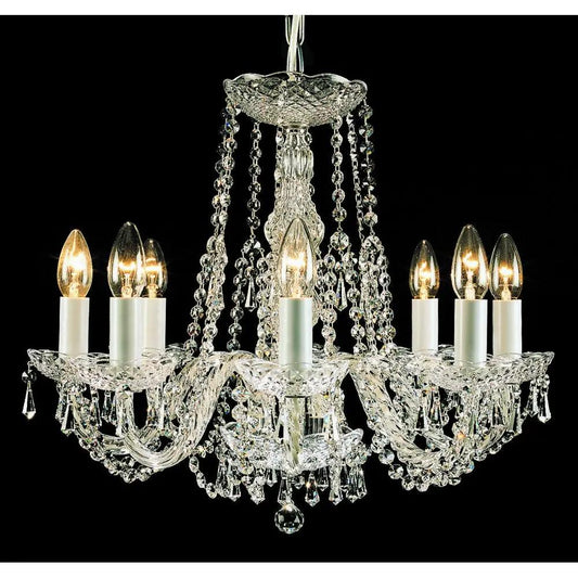 impex Impex Lighting CP00021/08/CH Modra Crystal Strass Chandelier - impex Impex Lighting CP00021/08/CH Modra Crystal Strass Chandelier