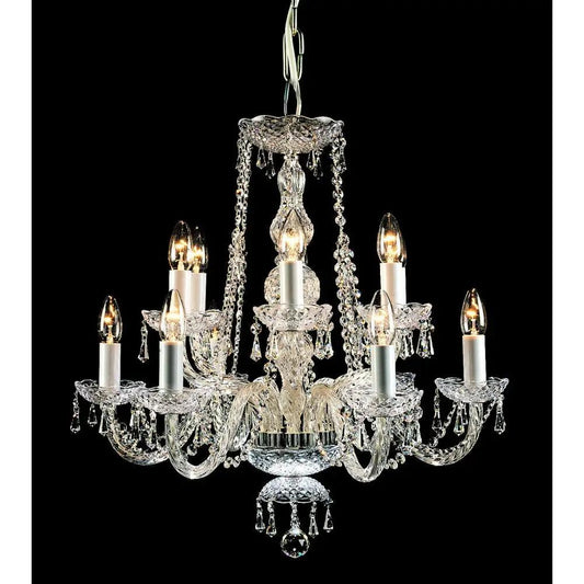 impex Impex Lighting CP00071/12/CH Modra Crystal Chandelier - impex Impex Lighting CP00071/12/CH Modra Crystal Chandelier