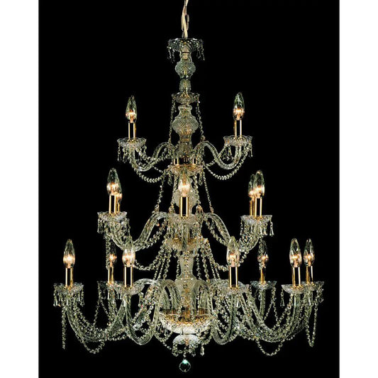 impex Impex Lighting CP06028/18/G Modra Crystal Gold Chandelier - impex Impex Lighting CP06028/18/G Modra Crystal Gold Chandelier